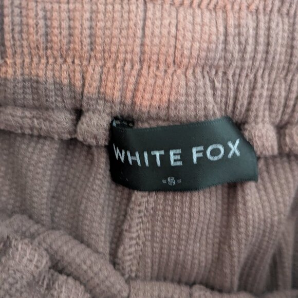 White Fox Boutique Brown Waffle Shorts Adjustable Waist Women Small - Picture 8 of 8